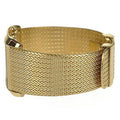 Emporio Armani Super Slim Quartz White DIal Gold Mesh Bracelet Watch For Women - AR2017