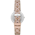 Emporio Armani Classic Kappa White Dial Brown Leather Strap Watch For Women - AR11009