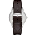 Emporio Armani Kappa Quartz Black Dial Brown Leather Strap Watch For Men - AR80008