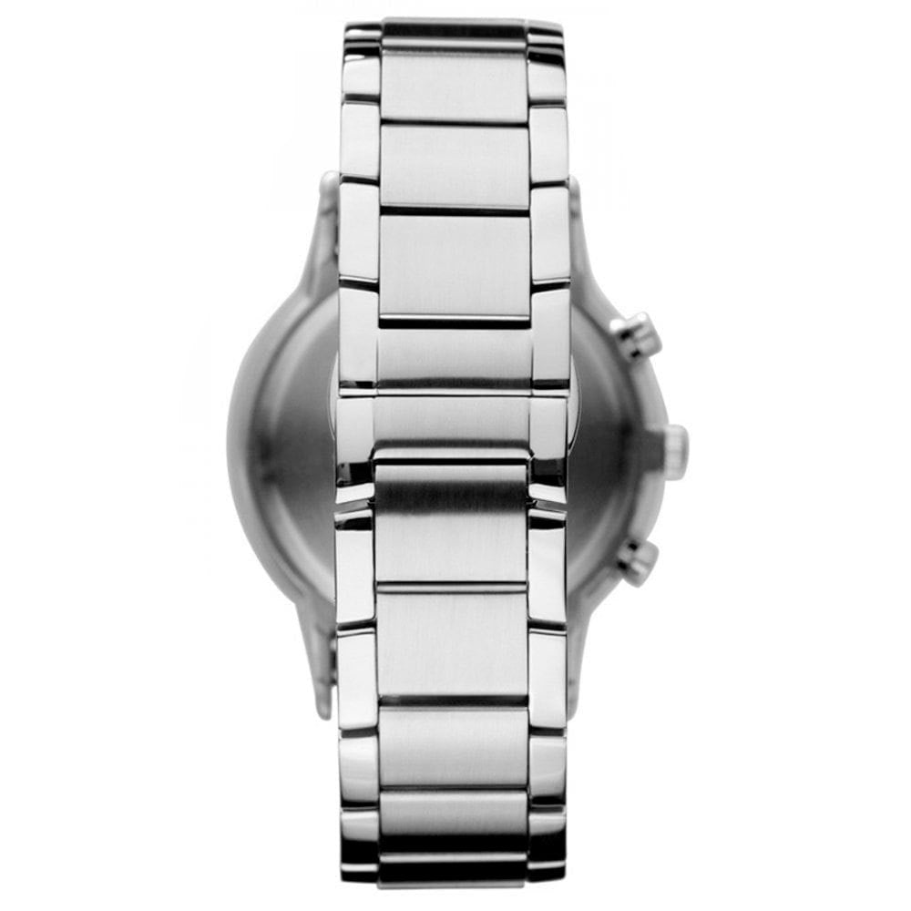 Emporio Armani Renato Chronograph Blue Dial Silver Steel Strap Watch For Men - AR11164