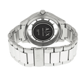 Armani Exchange Hampton Chronograph Black Dial Silver Steel Strap Watch For Men - AX2179