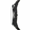Armani Exchange Hampton Chronograph Black Dial Black Leather Strap Watch For Men - AX2400