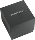Emporio Armani Claudio Chronograph Blue Dial Brown Leather Strap Watch For Men - AR11554