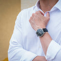 Tissot Chemin Des Tourelles Powermatic 80 Black Dial Black Leather Strap Watch For Men - T099.407.16.058.00