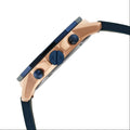 Armani Exchange Hampton Chronograph Rose Gold Dial Blue Silicone Strap Watch For Men - AX1730