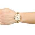 Burberry The Classic Champagne Dial Gold Steel Strap Watch for Women - BU10109