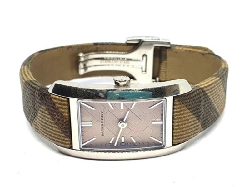 Burberry The Pioneer Grey Dial Leather Strap Watch for Women - BU9504