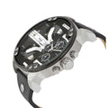 Diesel Mr Daddy Chronograph Black Dial Black Leather Strap Watch For Men - DZ7313