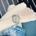 Guess Willow Two Tine Dial Gold Mesh Bracelet Watch For Women - W0836L3