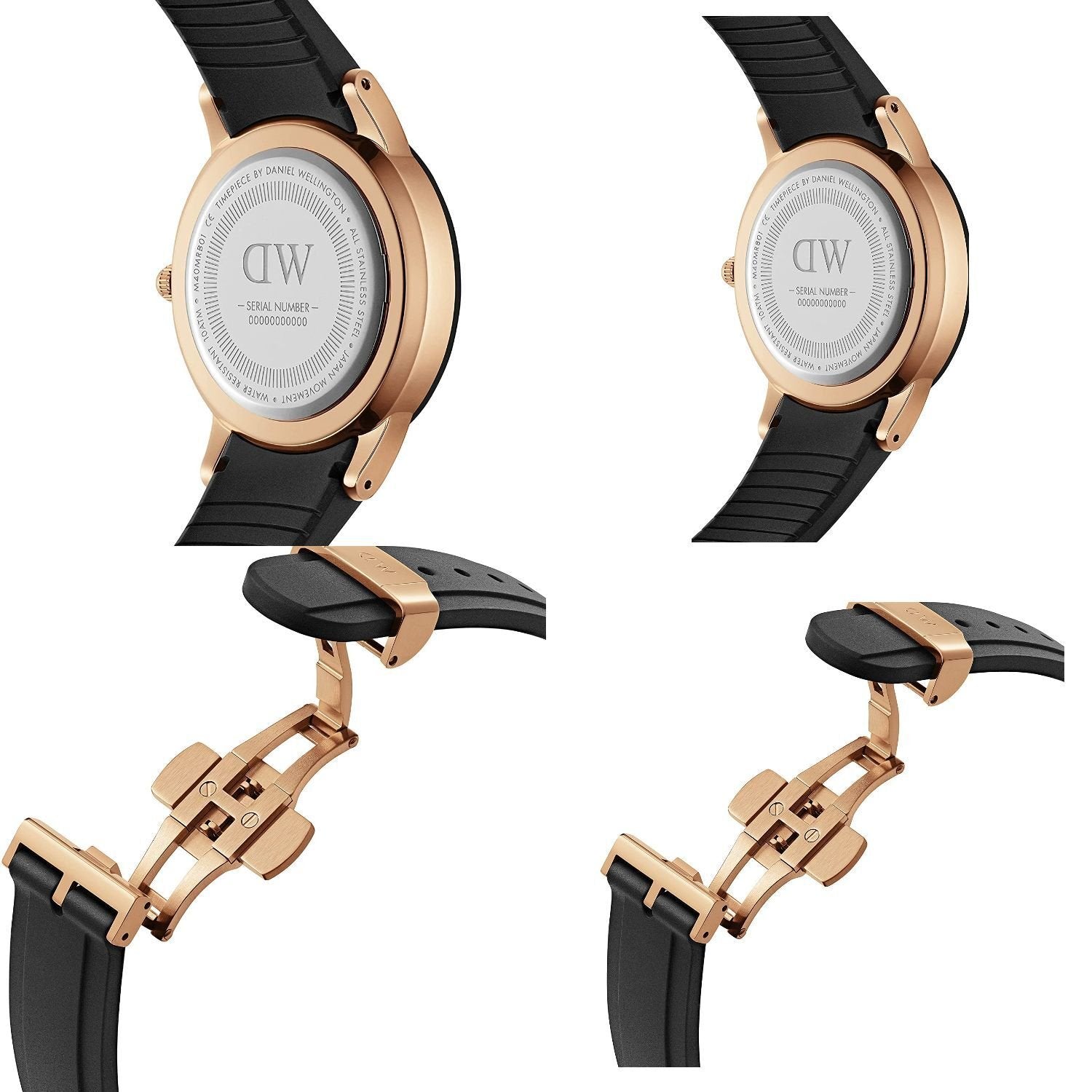 Daniel Wellington Iconic Motion Black Dial Black Rubber Strap Watch For Men - DW00100425