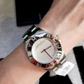 Marc Jacobs Blade Chronograph Silver Dial Silver Steel Strap Watch for Women - MBM3125