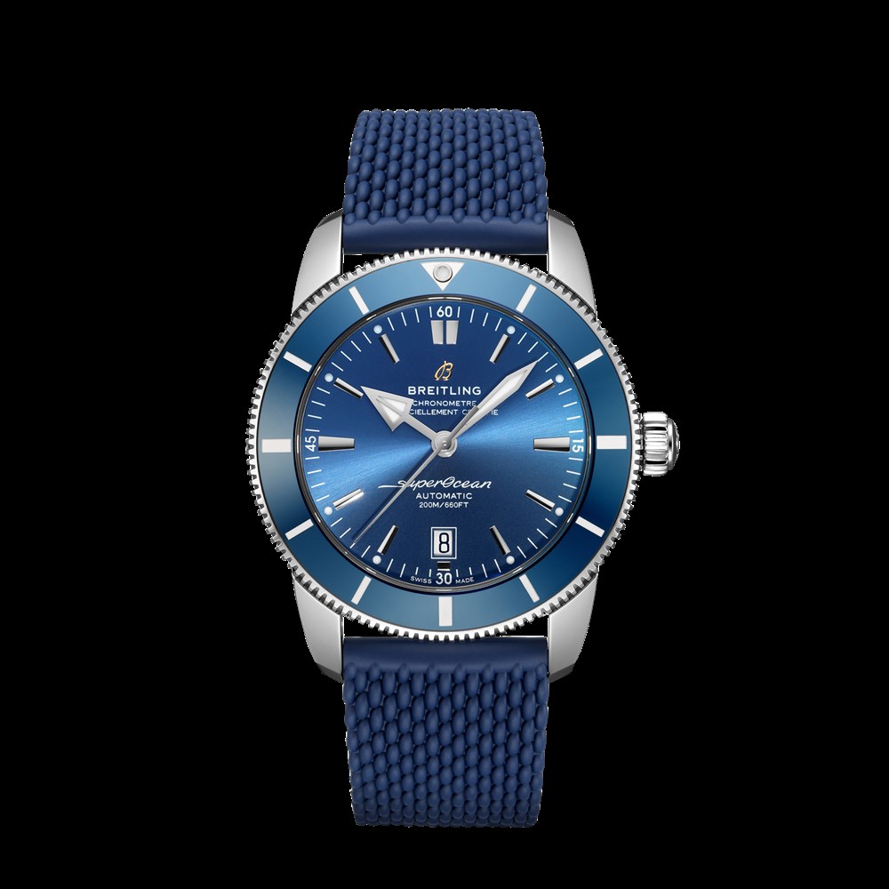 Breitling Superocean Heritage B20 Automatic 46 Blue Dial Blue Mesh Bracelet Watch for Men - AB2020161C1S1