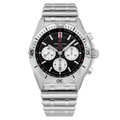 Breitling Chronomat B01 42mm Black Dial Silver Steel Strap Watch for Men - AB0134101B1A1