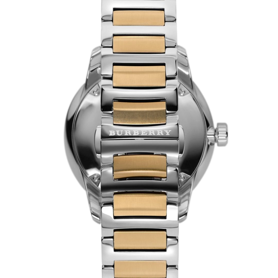 Burberry The Classic Gold Dial Two Tone Steel Strap Watch for Men - BU10011