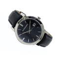 Burberry The City Black Dial Black Leather Strap Watch for Men - BU9009