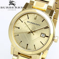 Burberry The City Gold Dial Gold Steel Strap Watch for Women - BU9033