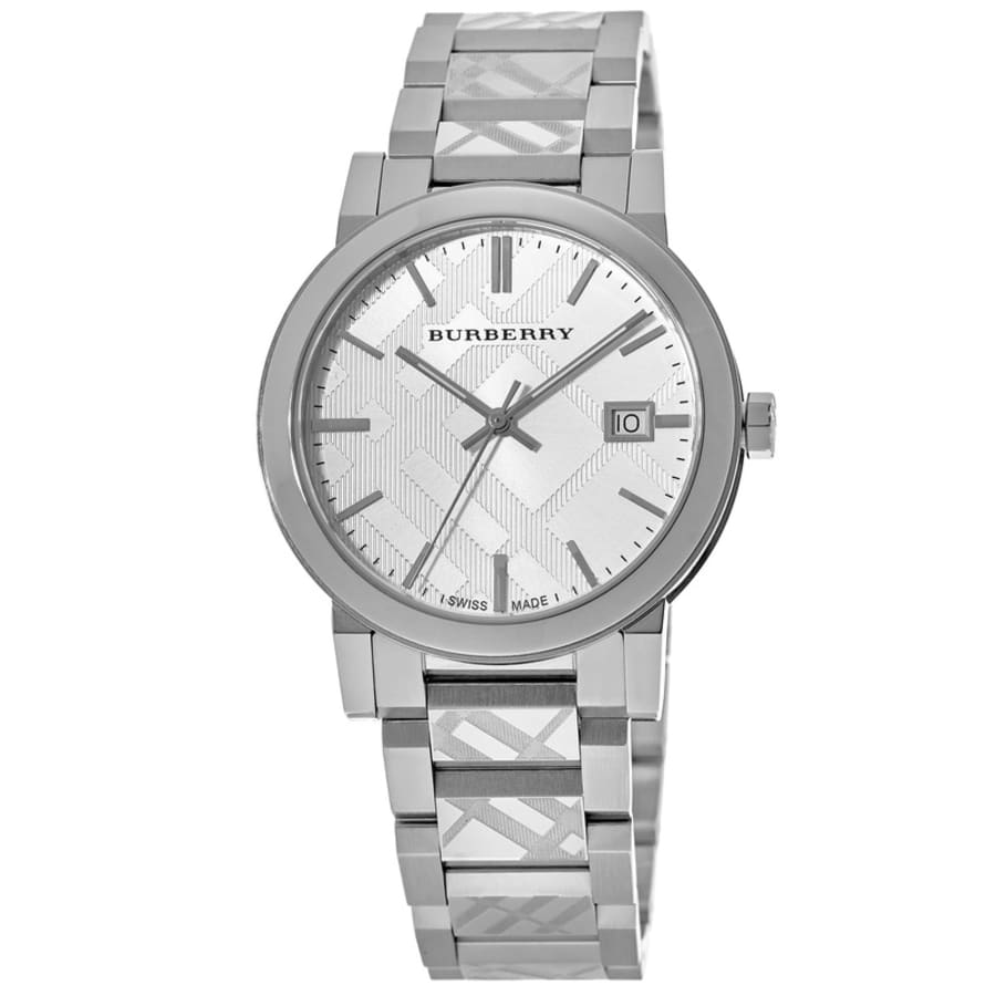 Burberry The City Silver Dial Silver Steel Strap Watch for Men - BU9037
