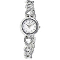 Bulova Crystals White Dial Silver Steel Strap Watch for Women - 96X114