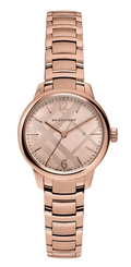 Burberry The Classic Rose Gold Dial Rose Gold Steel Strap Watch for Women - BU10116