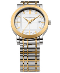 Burberry Heritage White Dial Two Tone Stainless Steel Strap Watch for Men - BU1358