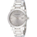 Burberry The City Silver Dial Silver Steel Strap Watch for Women - BU9035