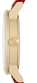Burberry The City Champagne Dial Leather Strap Watch for Women - BU9139