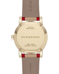 Burberry The City Champagne Dial Leather Strap Watch for Women - BU9139