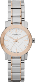 Burberry The City Silver Dial Two Tone Steel Strap Watch for Women - BU9205