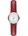 Burberry The City Silver Dial Red Strap Watch for Women - BU9232