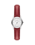 Burberry The City Silver Dial Red Strap Watch for Women - BU9232