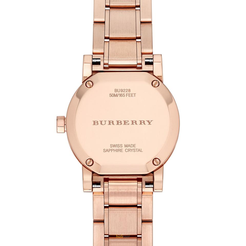 Burberry The City Nude Dial Rose Gold Steel Strap Watch for Women - BU9228
