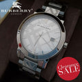 Burberry The City Silver Dial Silver Steel Strap Watch for Men - BU9037