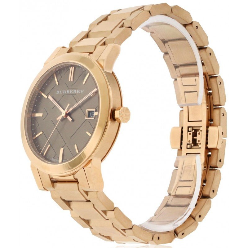 Burberry The City Diamonds Rose Gold Dial Rose Gold Steel Strap Watch for Women - BU9126