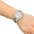 Burberry The City White Dial Two Tone Steel Strap Watch for Women - BU9105
