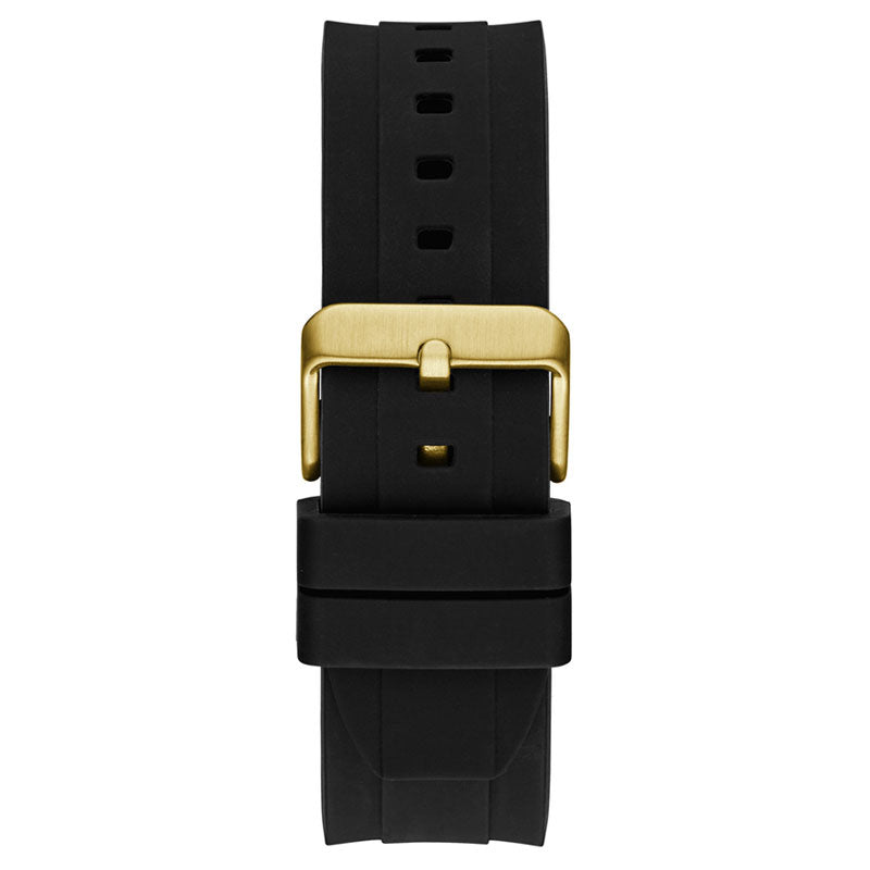 Guess Empire Chronograph Quartz Black Dial Black Silicon Strap Watch For Men - GW0583G2