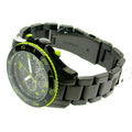 Marc Jacobs Rock Chronograph Black Dial Black Steel Strap Watch for Men - MBM5026