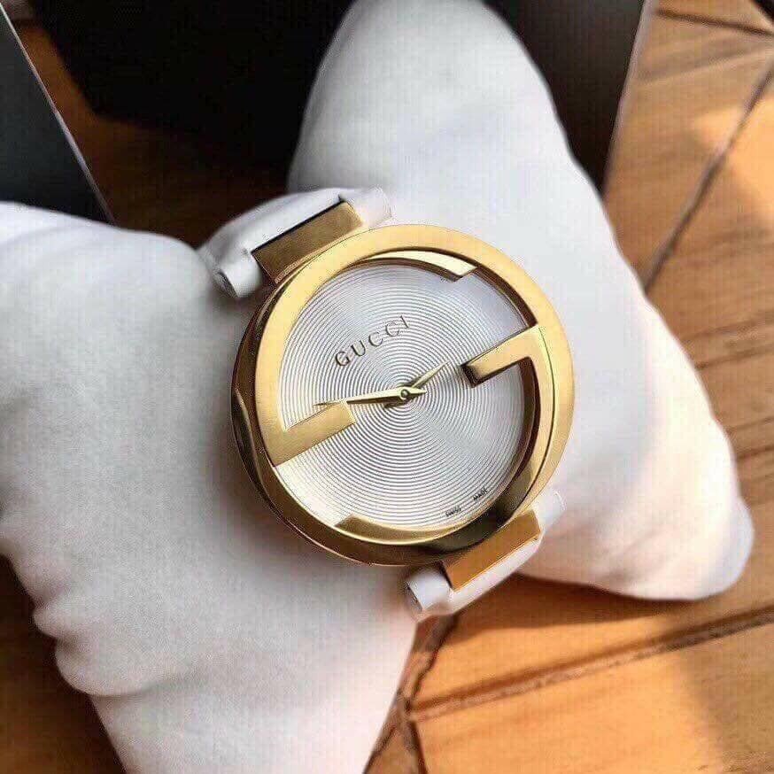 Gucci Interlocking Latin Grammy Special Edition Gold Watch For Women - YA133313
