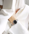 Calvin Klein Class Black Dial Silver Steel Strap Watch for Women - K6R23121