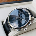 Calvin Klein Posh Black Dial Black Leather Strap Watch for Men - K8Q371C1