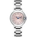 Cartier Ballon Bleu de Cartier Pink Dial Silver Steel Strap Watch for Women - W6920038