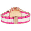Marc Jacobs Rock Chronograph White Dial Two Tone Silicone Strap Watch for Women - MBM2593