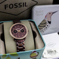 Fossil Tailor Analog Brown Dial Brown Steel Strap Watch for Women - ES4258