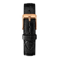 Daniel Wellington Petite Reading White Dial Black Leather Strap Watch For Women - DW00100173
