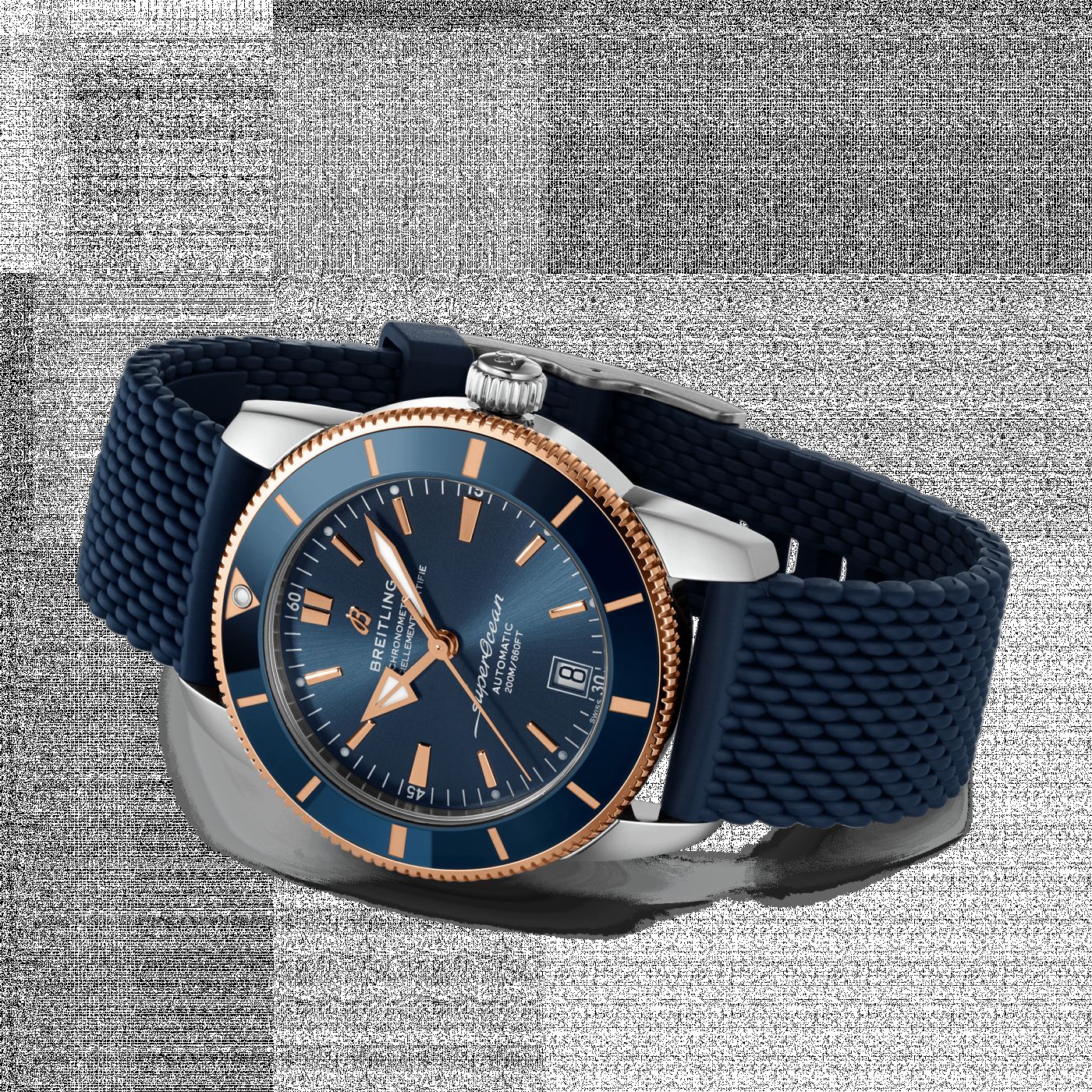 Breitling Superocean Heritage B20 Automatic 42 Blue Dial Blue Mesh Bracelet Watch for Men - UB2010161C1S1
