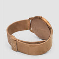 Calvin Klein Minimal Quartz Pink Gold Dial Pink Gold Mesh Bracelet Watch for Men - K3M11TFK