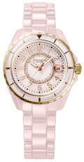 Coach Preston Pink Dial Pink Steel Strap Watch for Women - 14503463