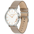 Coach Perry Silver Dial Light Brown Leather Strap Watch for Women - 14503119