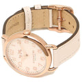 Coach Delancey White Dial White Leather Strap Watch for Women - 14502716