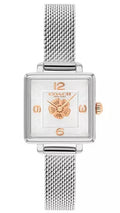 Coach Cass White Dial Silver Mesh Bracelet Watch for Women - 14503697