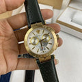 Versace Aion Chronograph White Dial Green Leather Strap Watch for Men - VBR020017